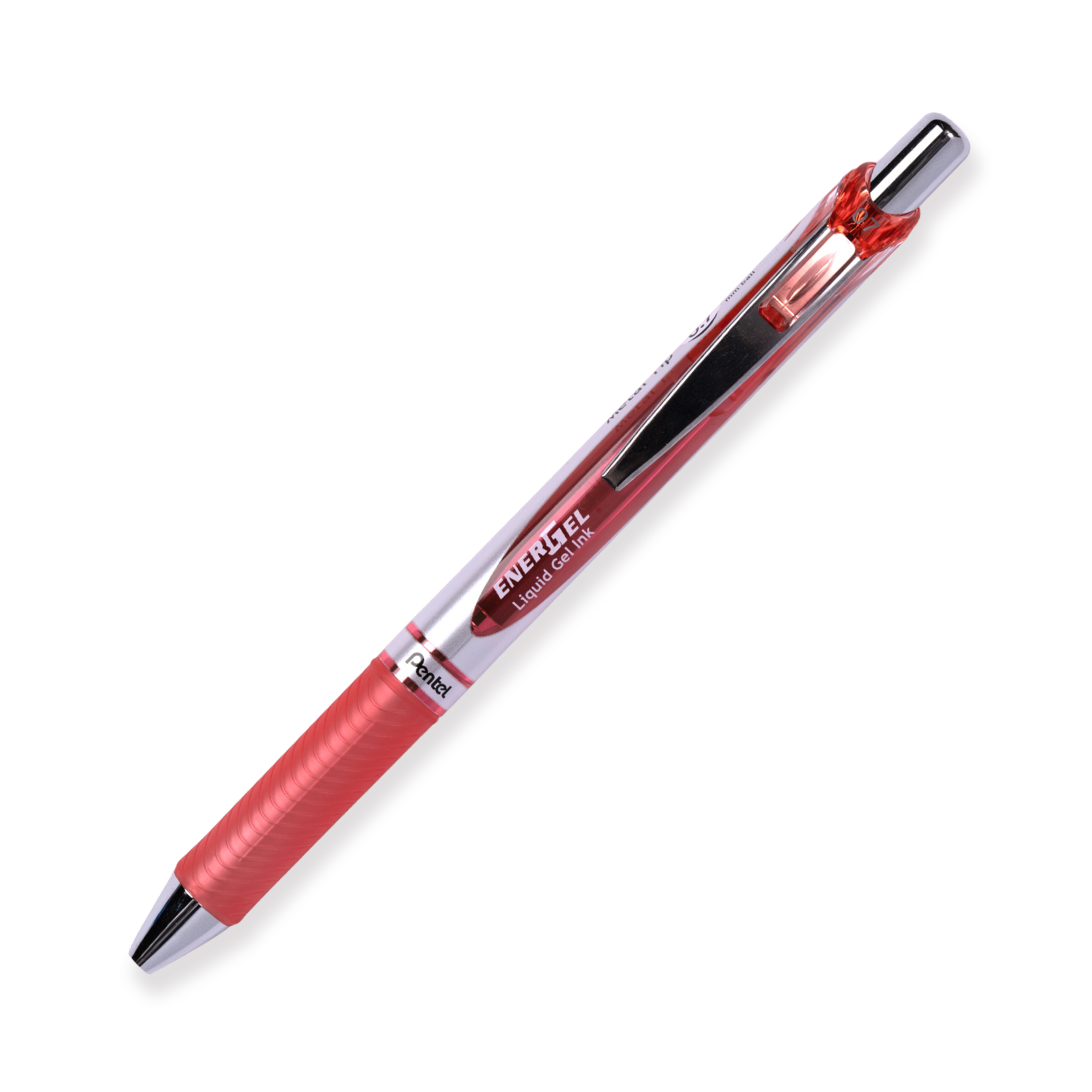 Pentel EnerGel RTX Gel Pen - Conical - 0.7 mm - Coral Pink