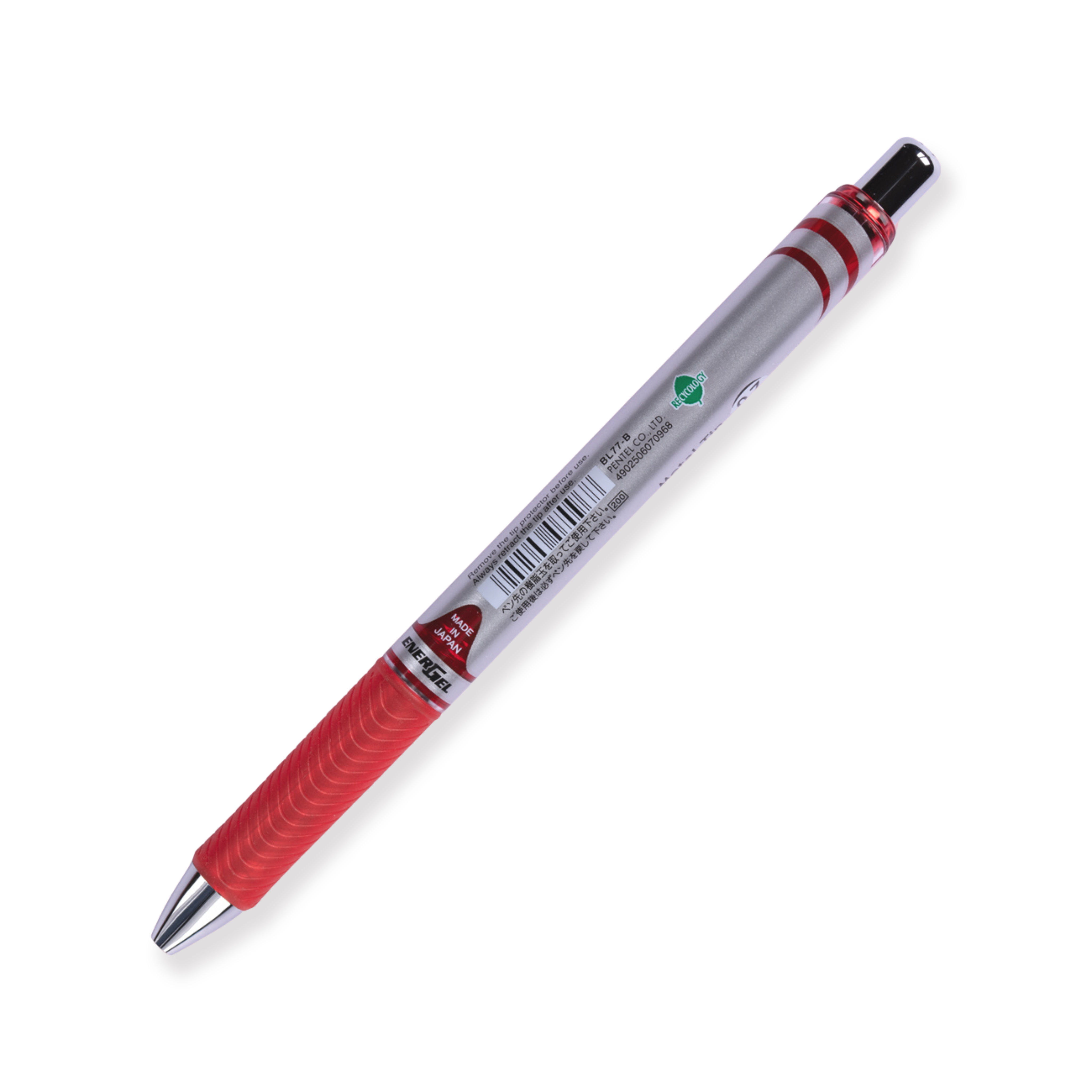 Bolígrafo de gel Pentel EnerGel RTX - Cónico - 0,7 mm - Rojo 