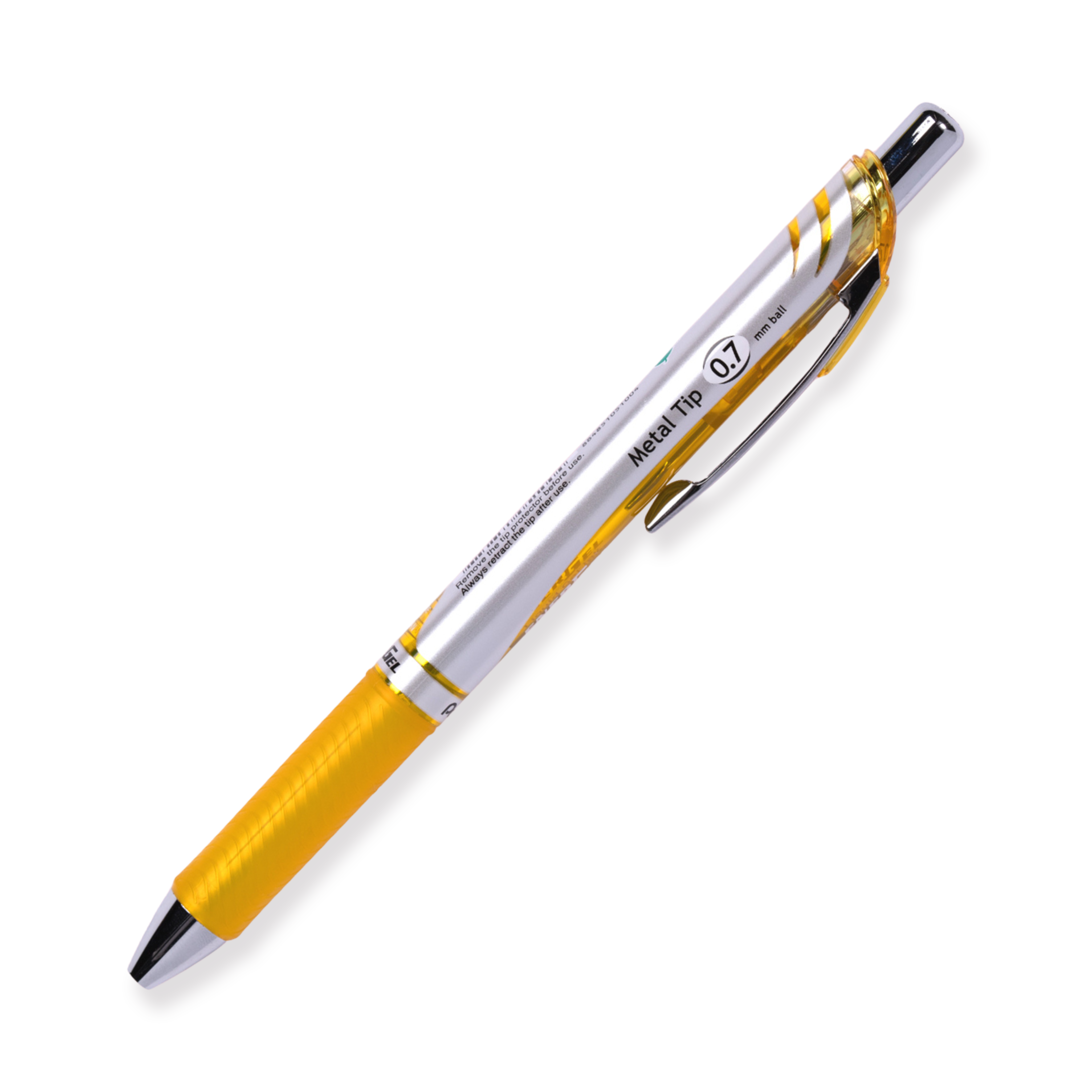 Pentel EnerGel RTX Gel Pen - Conical - 0.7 mm - Yellow