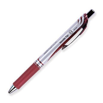 Pentel EnerGel RTX Gel Pen - Needle - 0.5 mm - Burgundy - Stationery Pal