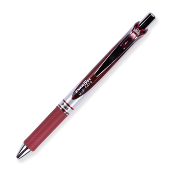 Pentel EnerGel RTX Gel Pen - Needle - 0.5 mm - Burgundy - Stationery Pal