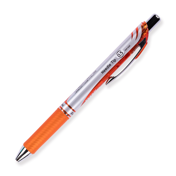 Pentel EnerGel RTX Gel Pen - Needle - 0.5 mm - Orange - Stationery Pal