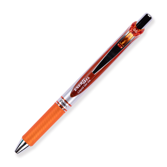 Pentel EnerGel RTX Gel Pen - Needle - 0.5 mm - Orange - Stationery Pal