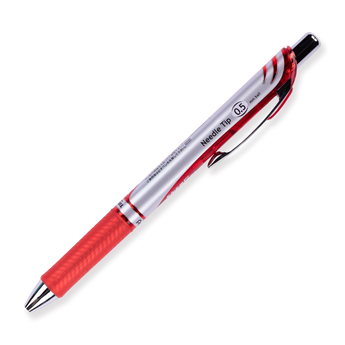 Pentel EnerGel RTX Gel Pen - Needle - 0.5 mm - Red - Stationery Pal