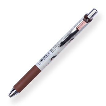 Pentel EnerGel x Chibi Maruko-Chan Limited Edition Gel Pen - 0.5 mm - Brown Body - Stationery Pal