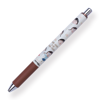 Pentel EnerGel x Chibi Maruko-Chan Limited Edition Gel Pen - 0.5 mm - Brown Body - Stationery Pal