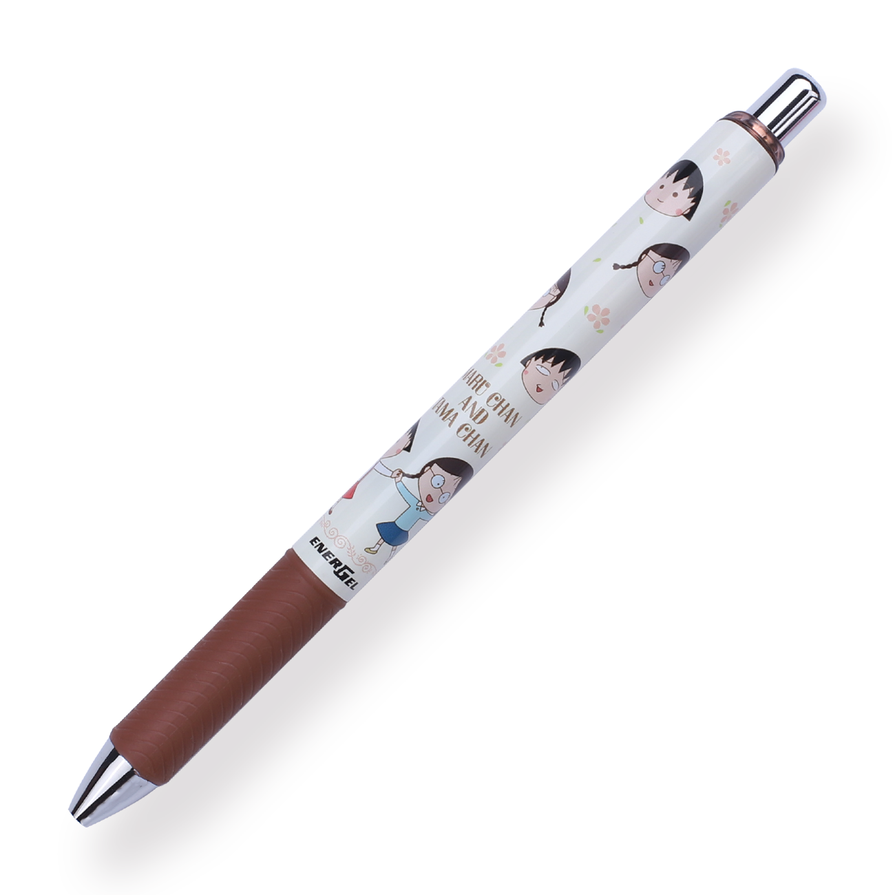 Pentel EnerGel x Chibi Maruko-Chan Limited Edition Gel Pen - 0.5 mm - Brown Body - Stationery Pal