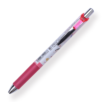 Pentel EnerGel x Chibi Maruko-Chan Limited Edition Gel Pen - 0.5 mm - Pink Body - Stationery Pal