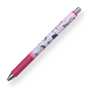 Pentel EnerGel x Chibi Maruko-Chan Limited Edition Gel Pen - 0.5 mm - Pink Body - Stationery Pal