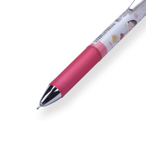 Pentel EnerGel x Chibi Maruko-Chan Limited Edition Gel Pen - 0.5 mm - Pink Body - Stationery Pal