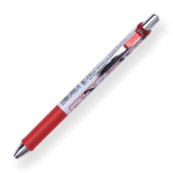 Pentel EnerGel x Chibi Maruko-Chan Limited Edition Gel Pen - 0.5 mm - Red Body - Stationery Pal