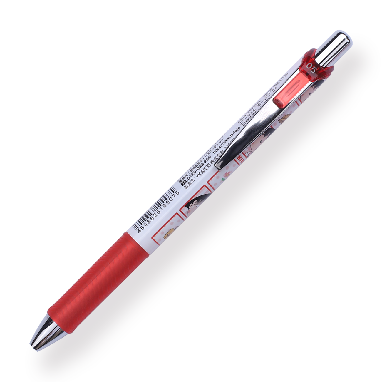 Pentel EnerGel x Chibi Maruko-Chan Limited Edition Gel Pen - 0.5 mm - Red Body - Stationery Pal