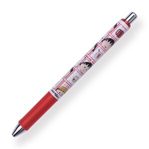 Pentel EnerGel x Chibi Maruko-Chan Limited Edition Gel Pen - 0.5 mm - Red Body - Stationery Pal