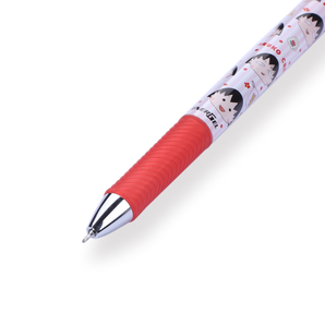 Pentel Energel × Chibi Maruko-chan Limited Edition Gel Pen - 0.5 mm - Red Body - Stationery Pal