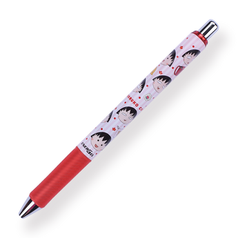 Pentel Energel × Chibi Maruko-chan Limited Edition Gel Pen - 0.5 mm - Red Body - Stationery Pal