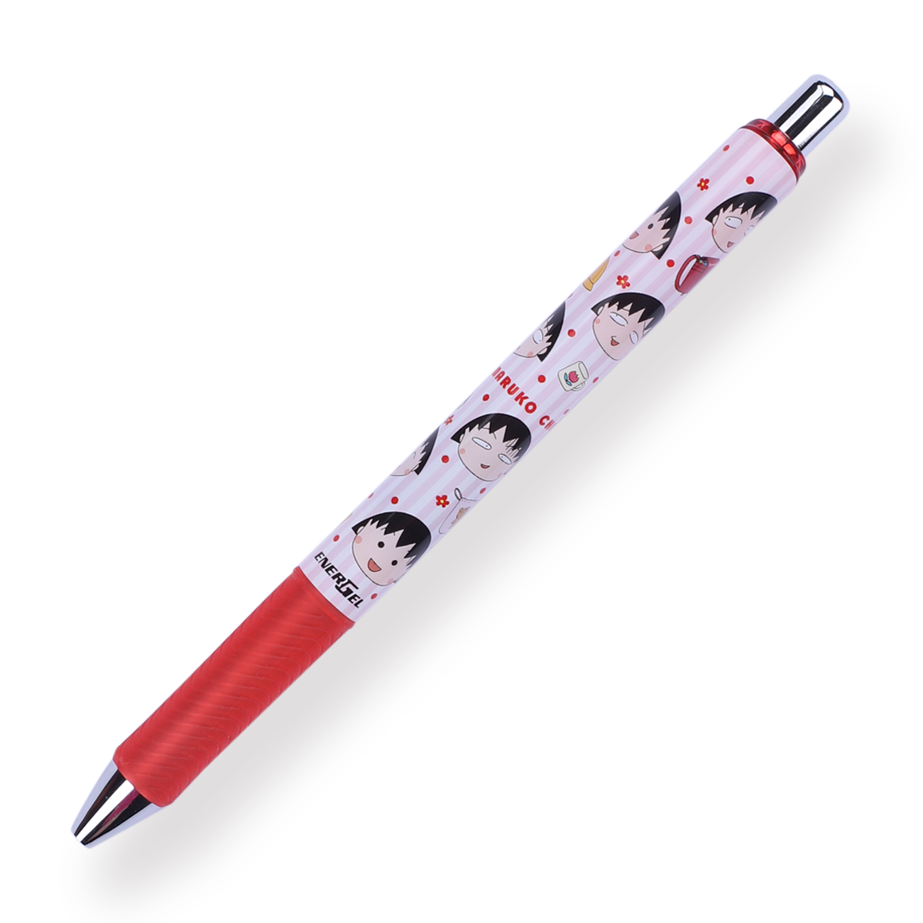 Pentel EnerGel × Chibi Maruko-chan Limited Edition Gel Pen - 0.5 mm - Red Body