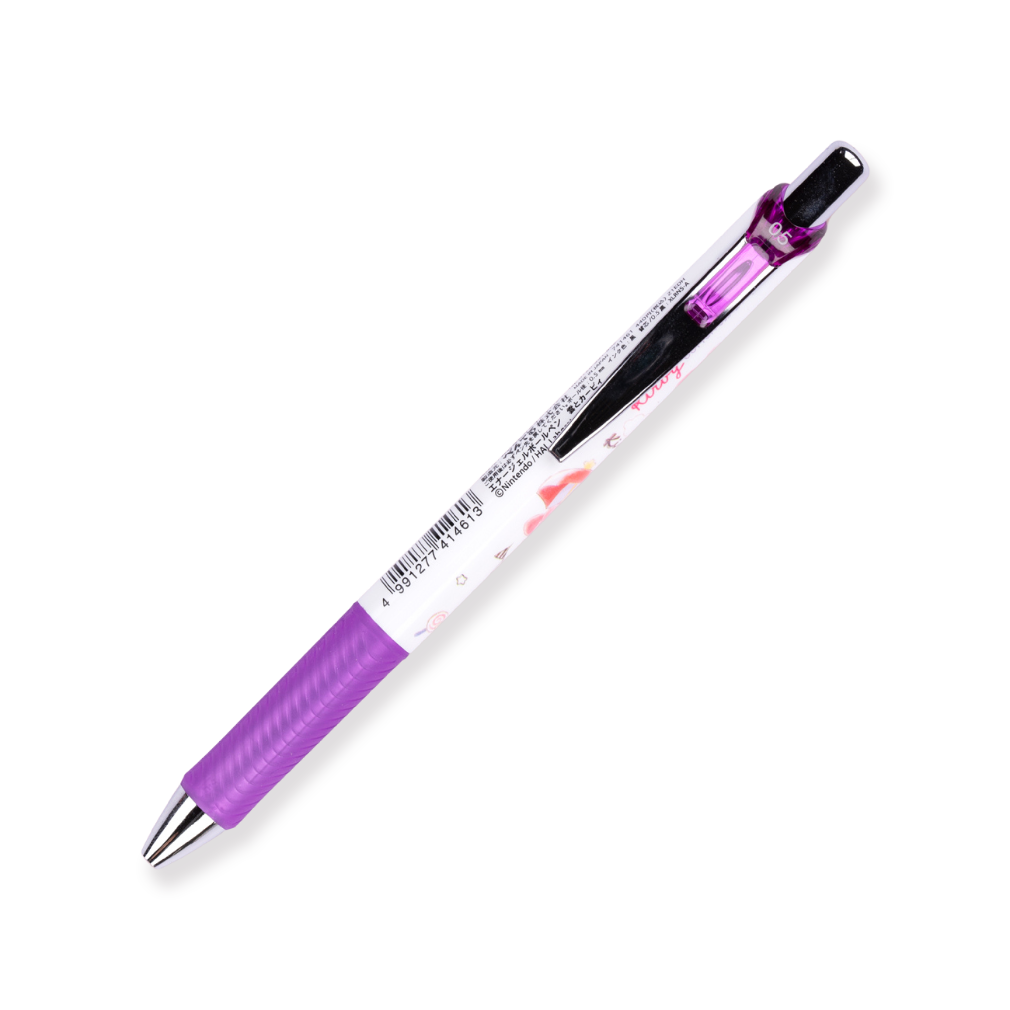 Bolígrafo de gel Pentel Energel × Kirby de edición limitada - 0,5 mm - Agarre morado