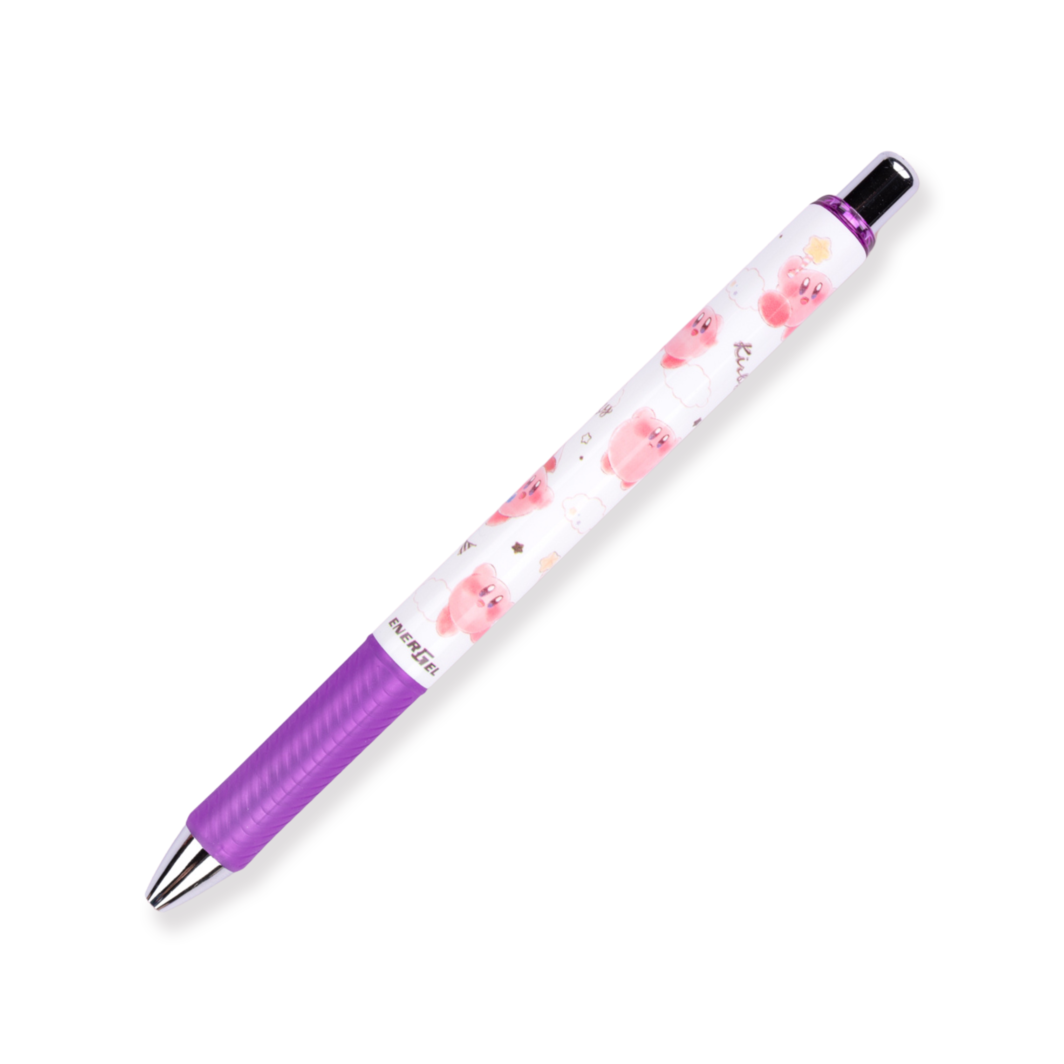 Bolígrafo de gel Pentel Energel × Kirby de edición limitada - 0,5 mm - Agarre morado