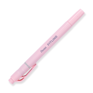 Pentel Fitline Double-Sided Highlighter - Chisel/Fine Tip - Pastel Pink