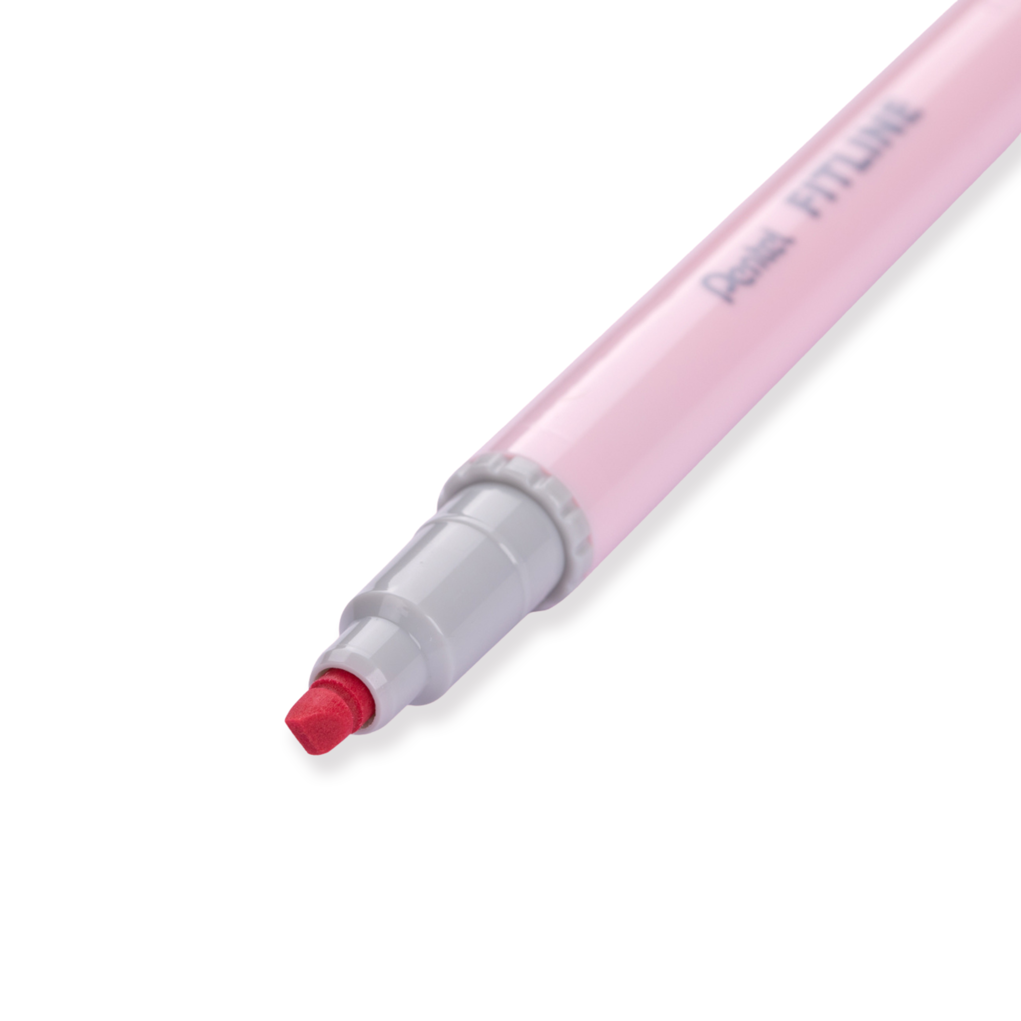 Pentel Fitline Double-Sided Highlighter - Chisel/Fine Tip - Pastel Pink