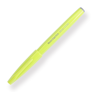 Pentel Fude Touch Brush Sign Pen - Lime Green - 2023 New Colors - Stationery Pal