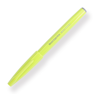 Pentel Fude Touch Brush Sign Pen - Lime Green - 2023 New Colors - Stationery Pal