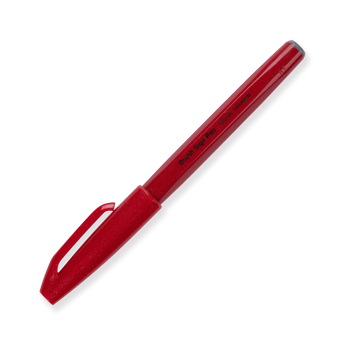 Pentel Fude Touch Brush Sign Pen - Red - Stationery Pal