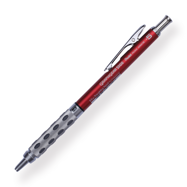 Pentel GraphGear 1000 Mechanical Pencil - 0.5 mm - Red - Stationery Pal