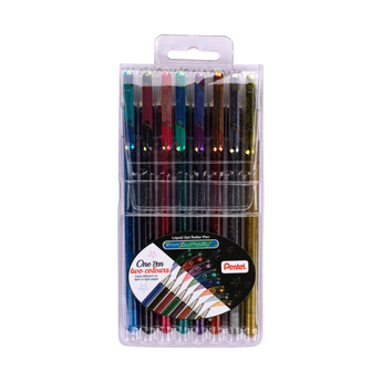 Pentel Hybrid Dual Metallic Gel Pen 1.0mm - 8 Color Set - Stationery Pal