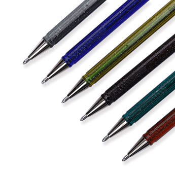 Pentel Limited Hybrid Dual Metallic Gel Pen - 1.0 mm - 6 Color Set - Stationery Pal