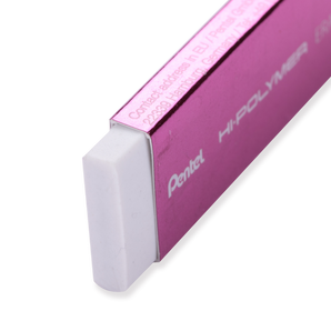 Pentel Slim Hi-Polymer Eraser - Metallic Pink - Stationery Pal