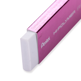 Pentel Slim Hi-Polymer Eraser - Metallic Pink - Stationery Pal