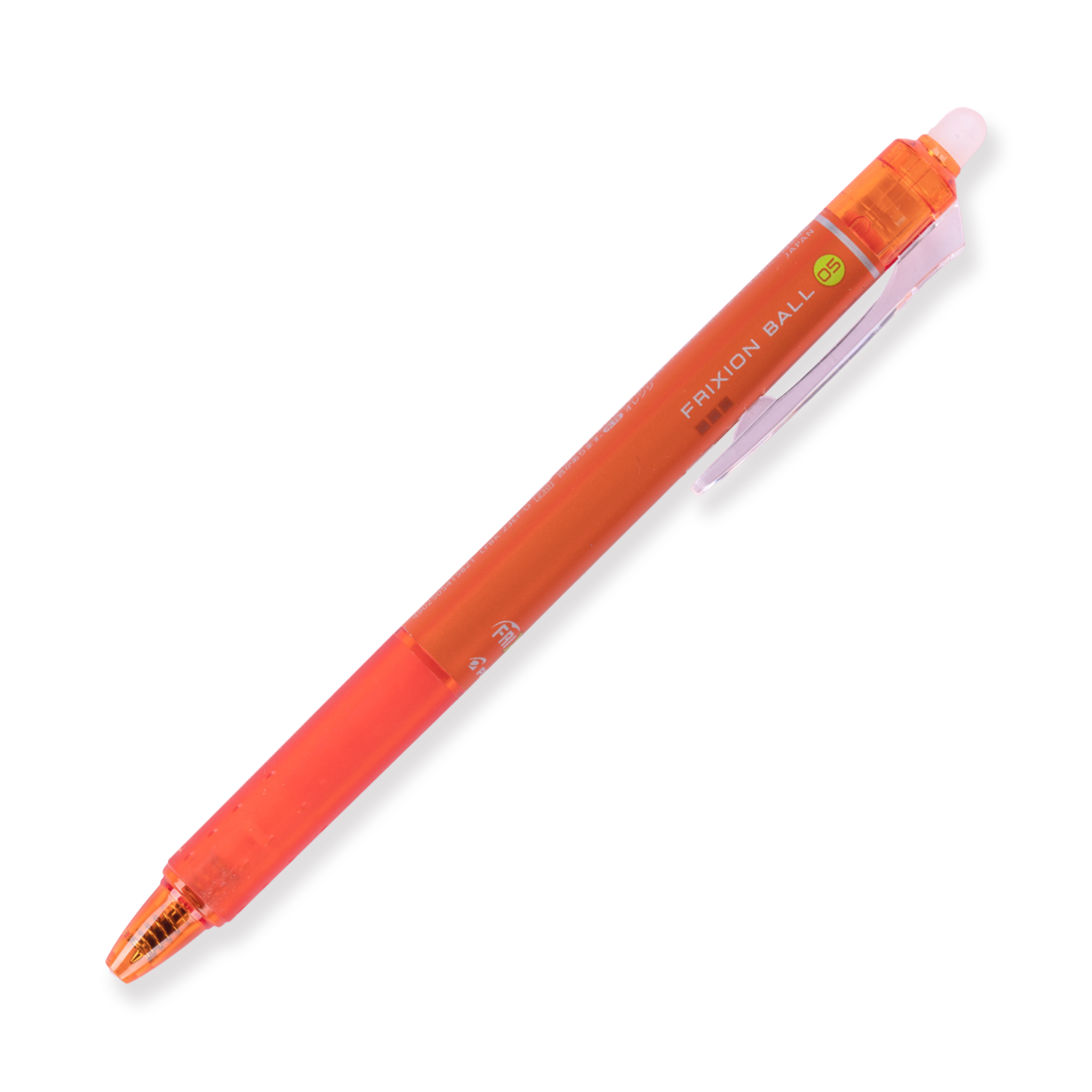 Pilot FriXion Ball Clicker Erasable Gel Pen 0.5 mm - Orange - Stationery Pal