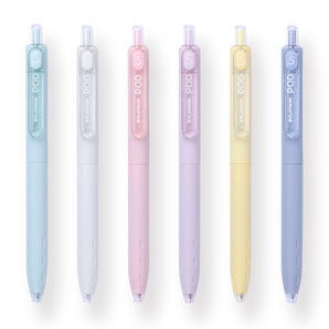 Platinum Pod Press Gel Pen - Set of 6 - 0.5 mm - Stationery Pal