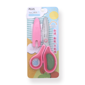 Plus Fitcut Curve Jr. Scissors - Pink - Stationery Pal