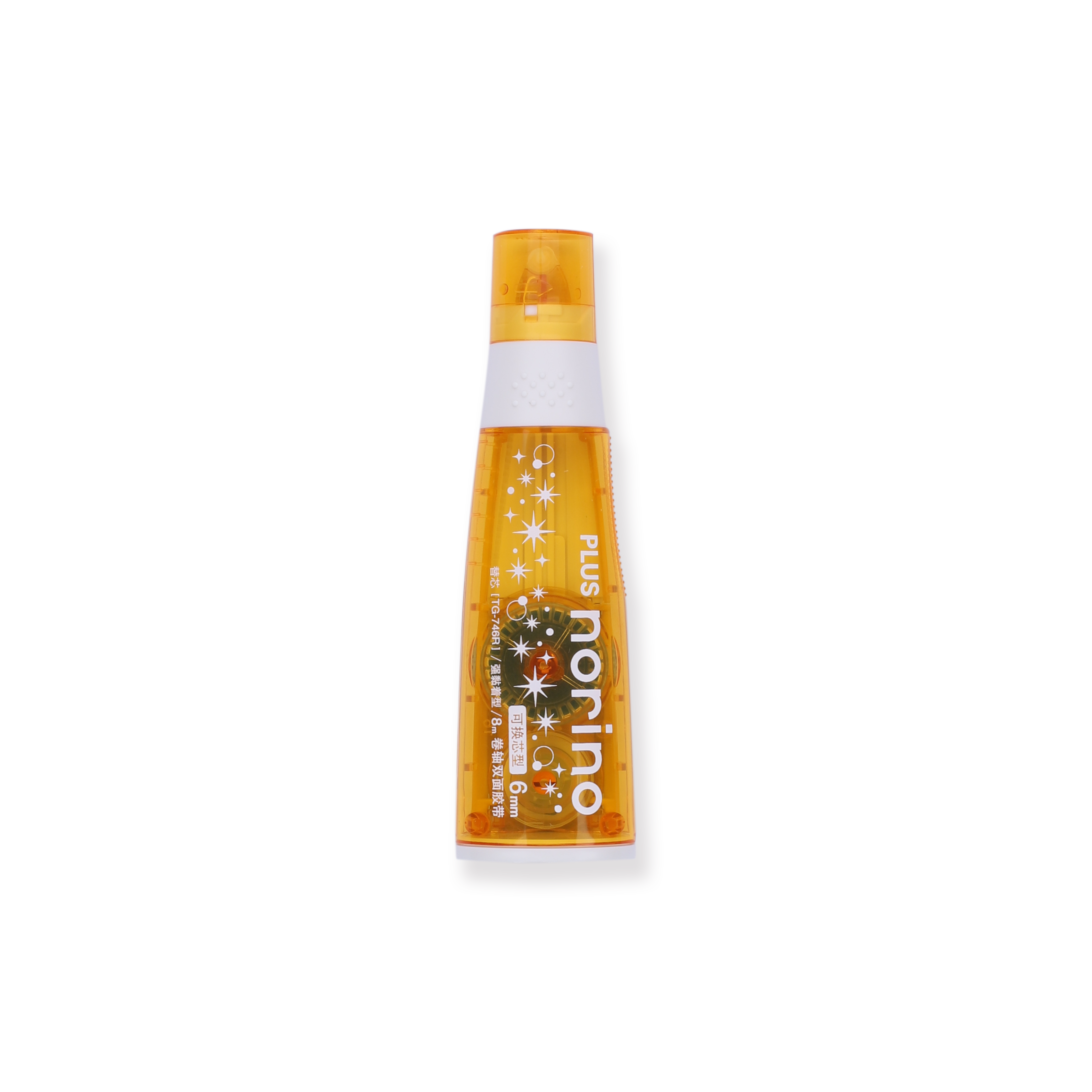 Plus Norino Double-sided Adhesive Glue Tape - 6 mm x 8 m - Orange