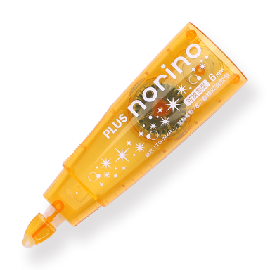 Plus Norino Double-sided Adhesive Glue Tape Refill - 6 mm x 8 m - Orange - Stationery Pal