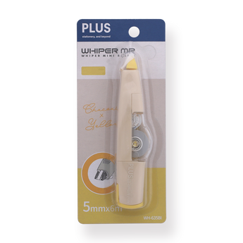 Plus Whiper MR Correction Tape WH-635BI - Cream and Yellow - Stationery Pal