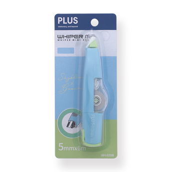 Plus Whiper MR Correction Tape WH-635BI - Sky Blue and Green - Stationery Pal