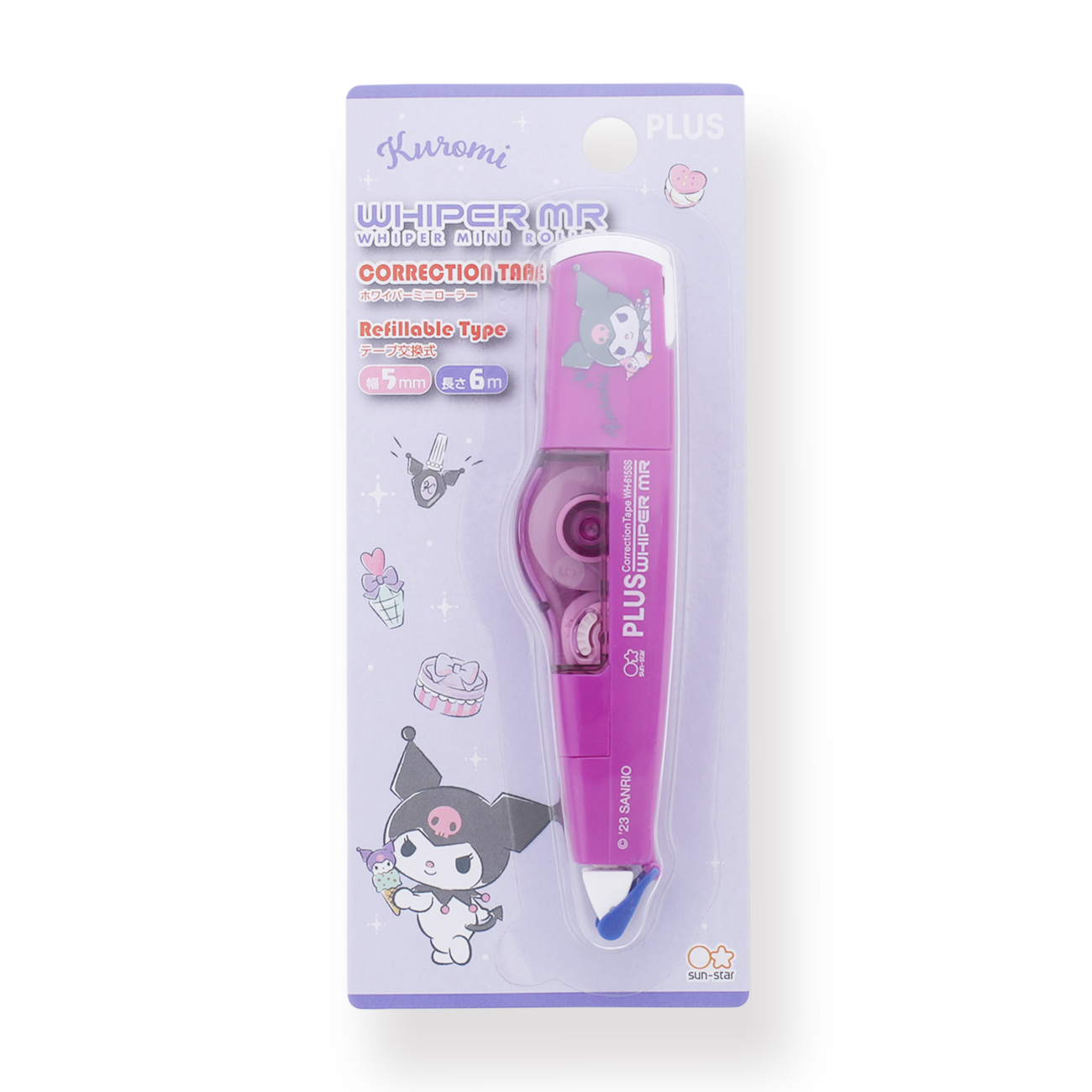 Plus Whiper MR Limited Edition Correction Tape Kuromi