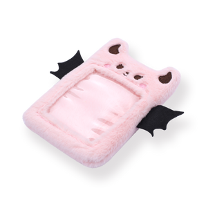 Plushy Bat Photo Card Holder - Pink - Stationery Pal