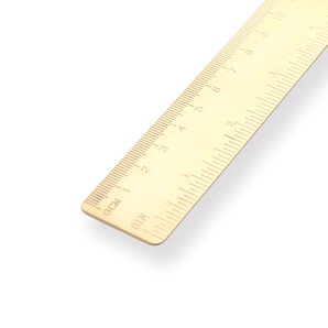 Retro Brass Bookmark Ruler - 12 cm - Stationery Pal