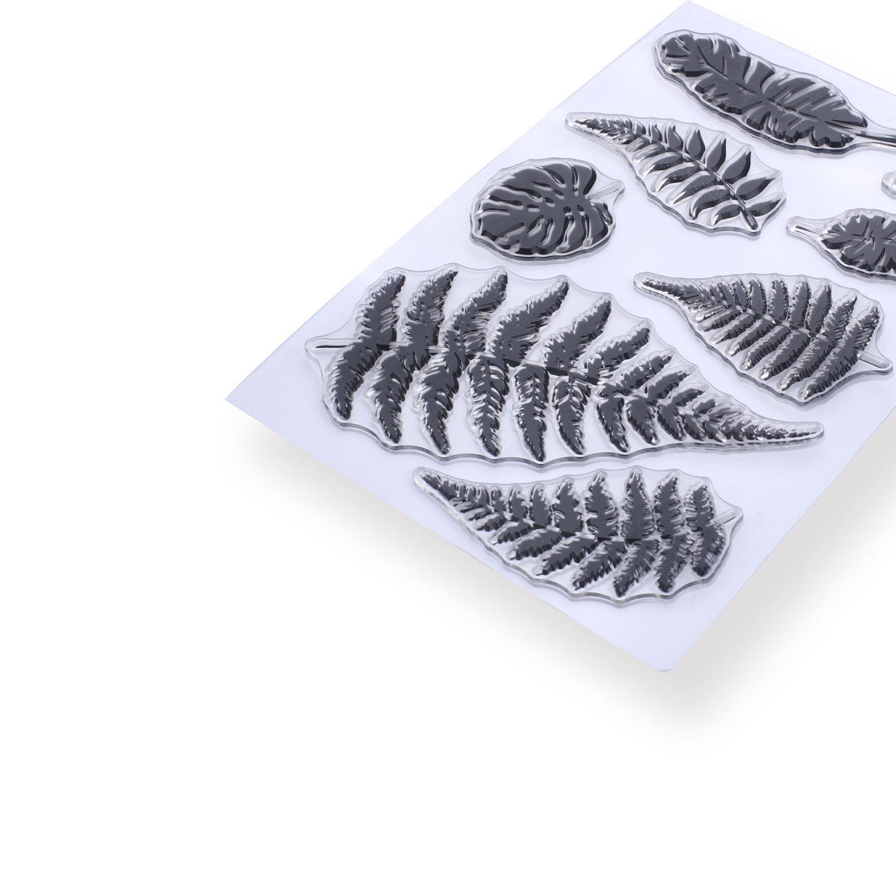 Retro Vintage Clear Silicone Stamp - Fern Leaves - Stationery Pal