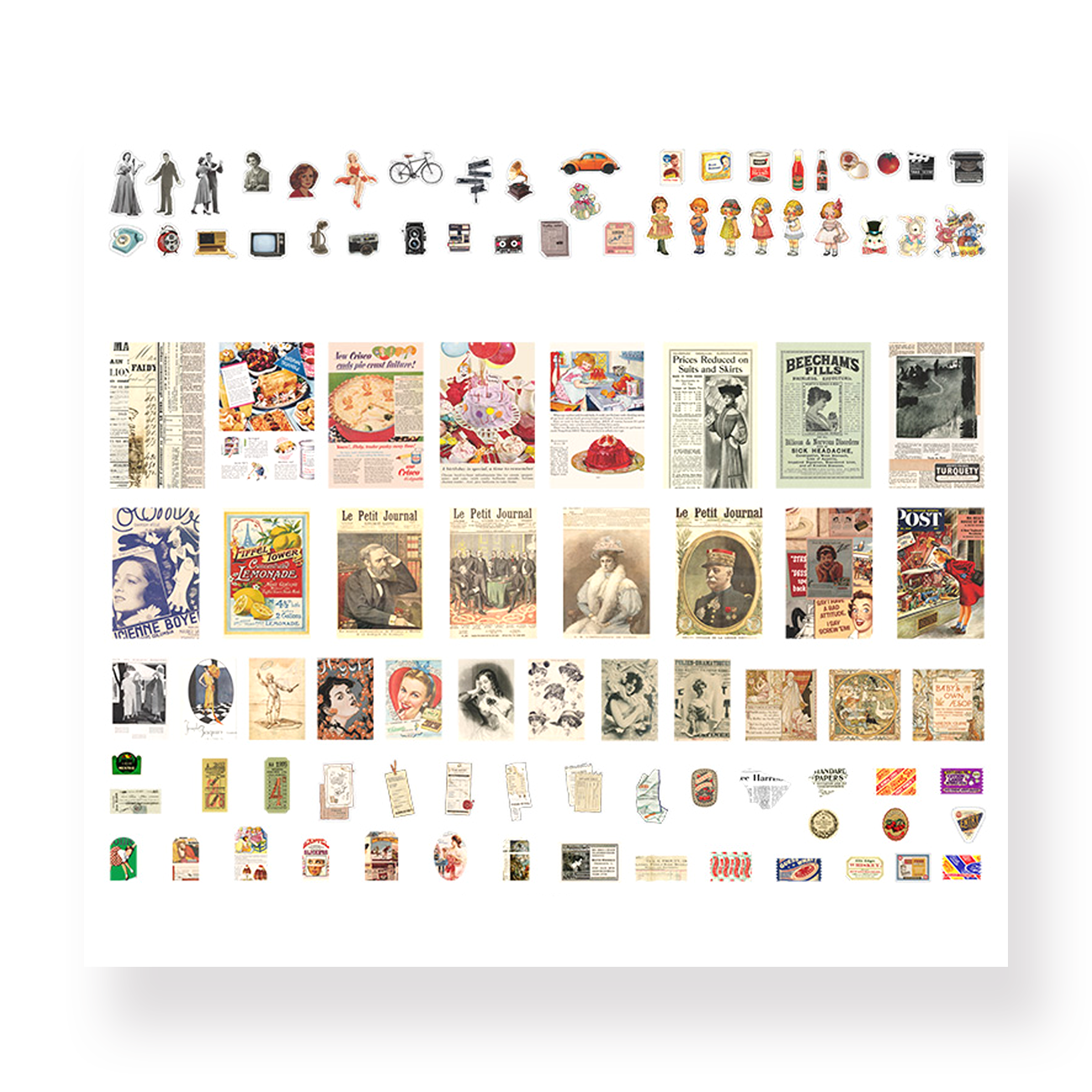Retro Vintage Stickers Collection - Back to Yesterday – Stationery Pal