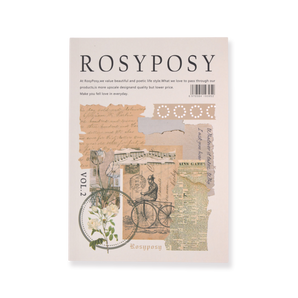 Rosy Posy Scrapbooking-Papierblock - Beige