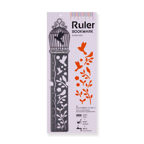 Ruler Bookmark - Birdcage