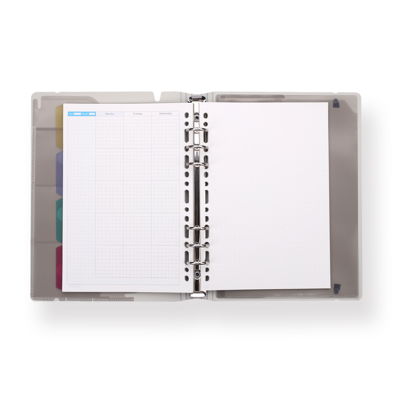Notebook With Binder SWorld Loose-leaf Binder Notebook - A5 - 5mm Dot - Green – Stationery Pal
