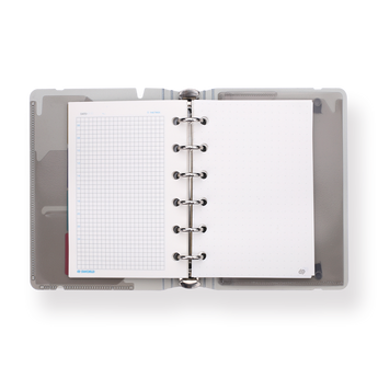 SWorld Loose-leaf Pocket Binder Notebook - A7 - 5mm Dot - Cream - Stationery Pal