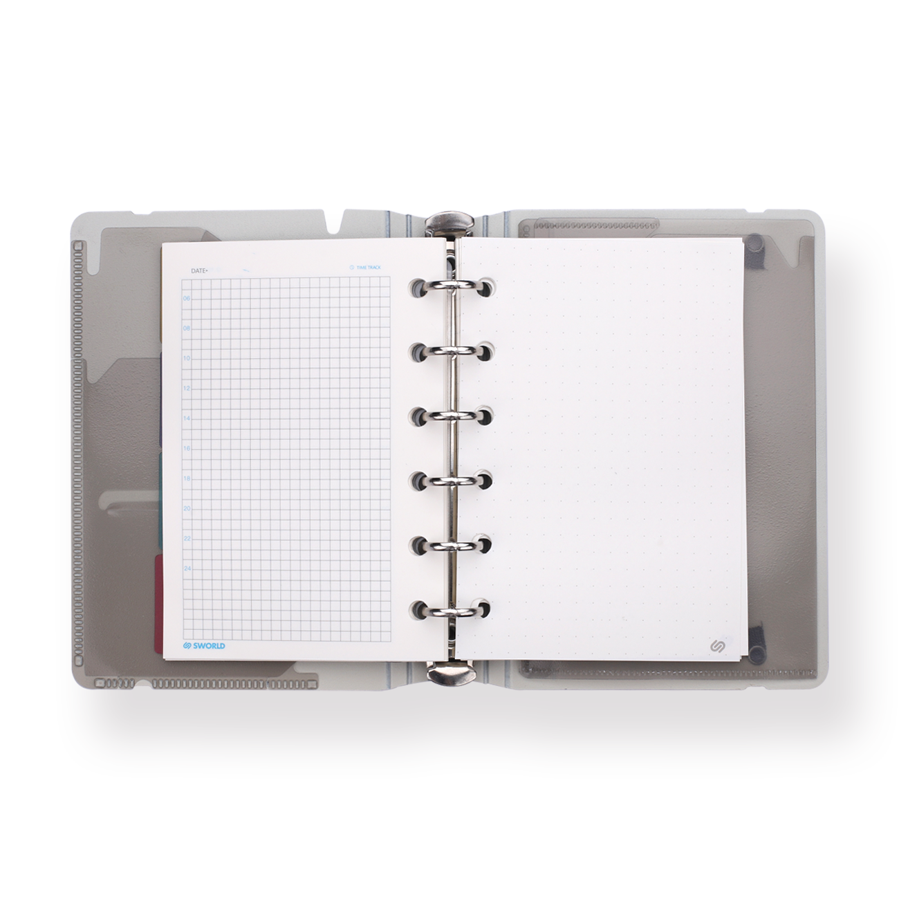 Notebook With Binder SWorld Loose-leaf Pocket Binder Notebook - A7 - 5mm Dot - Green ...