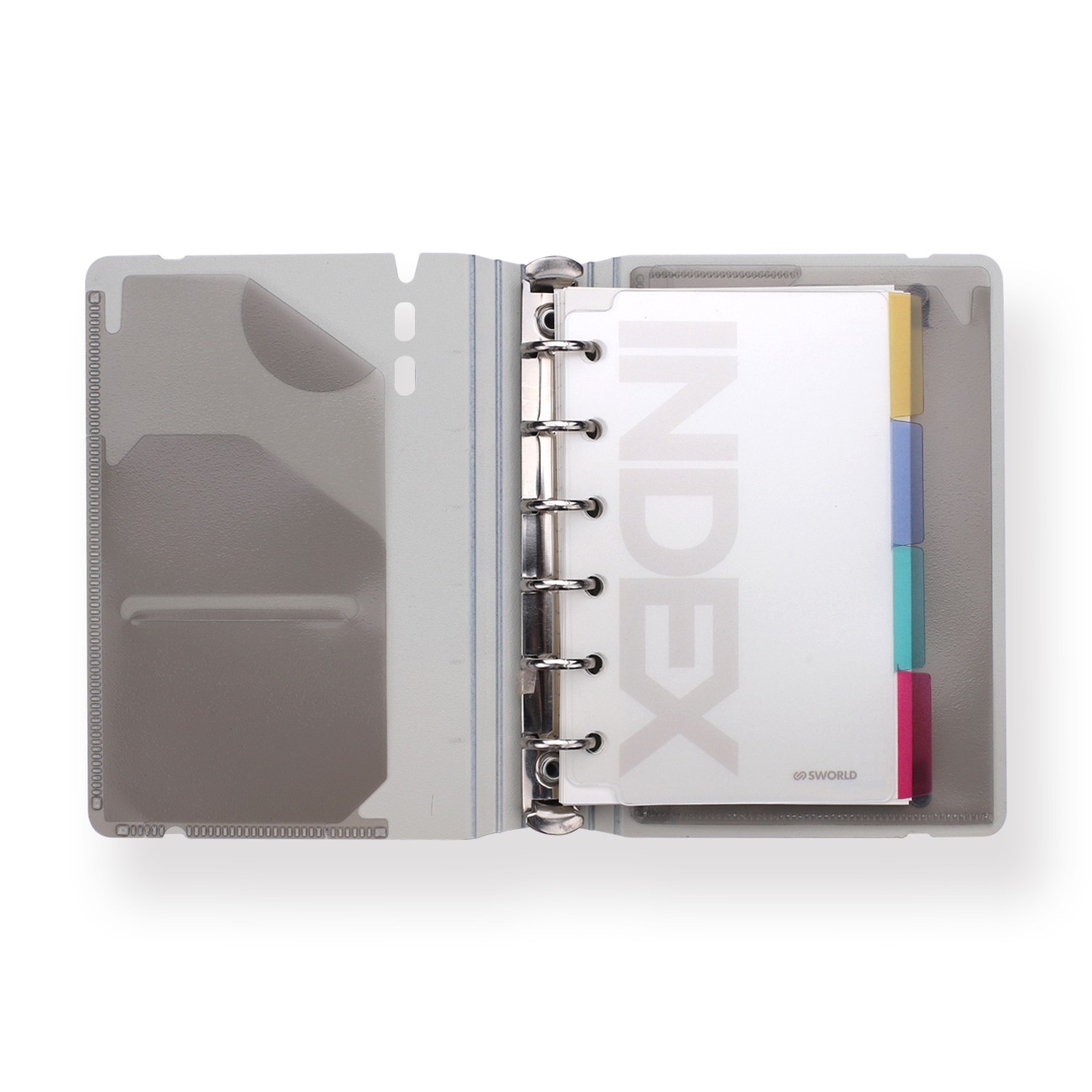 Notebook With Binder SWorld Loose-leaf Pocket Binder Notebook - A7 - 5mm Dot - Purple ...